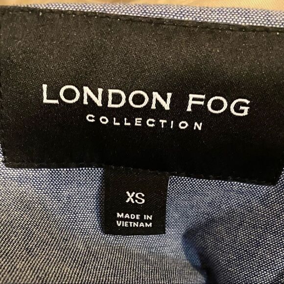 London Fog Single-Breasted Hooded Raincoat Stone - Picture 10 of 11